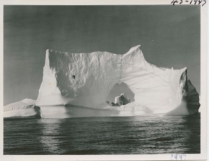 Image: Iceberg with hole near water